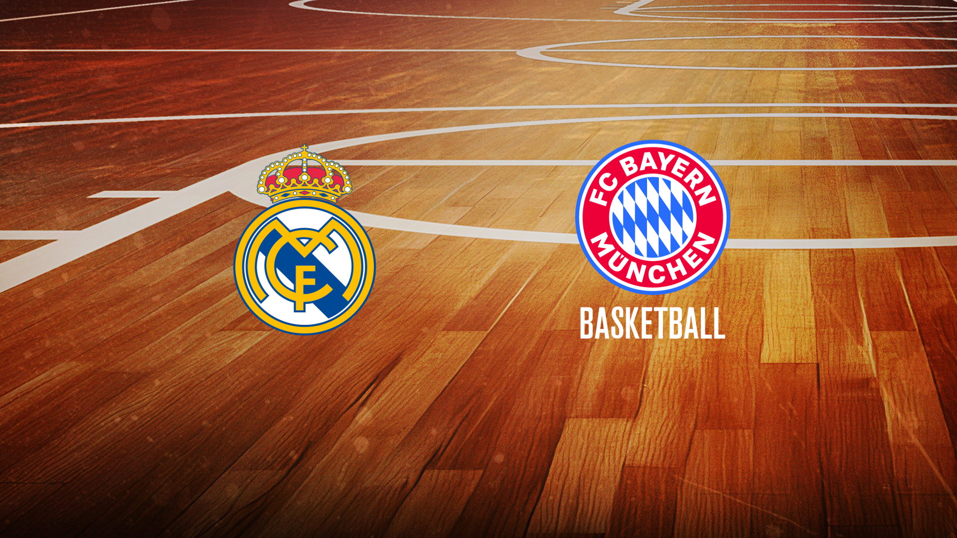 Die Logos von Real Madrid und dem FC Bayern Basketball